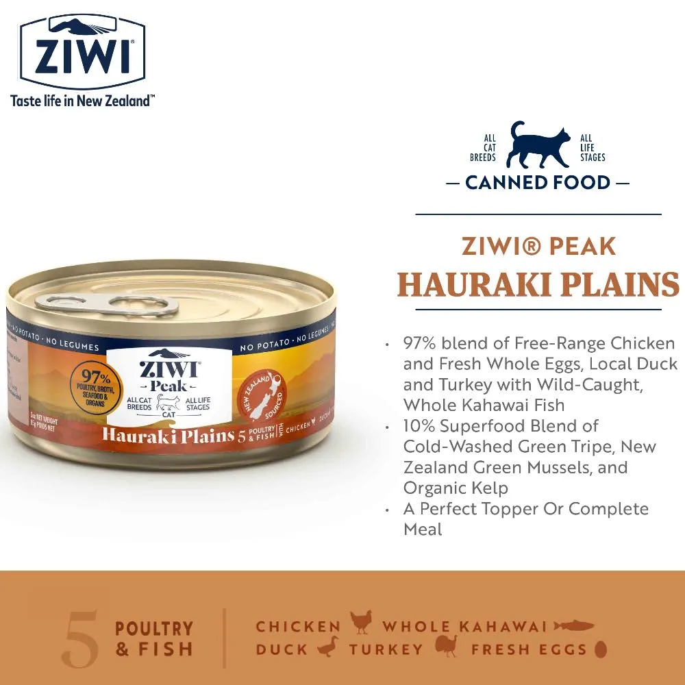 15% OFF: ZiwiPeak Provenance Hauraki Plains Grain-Free Canned Cat Food 85g