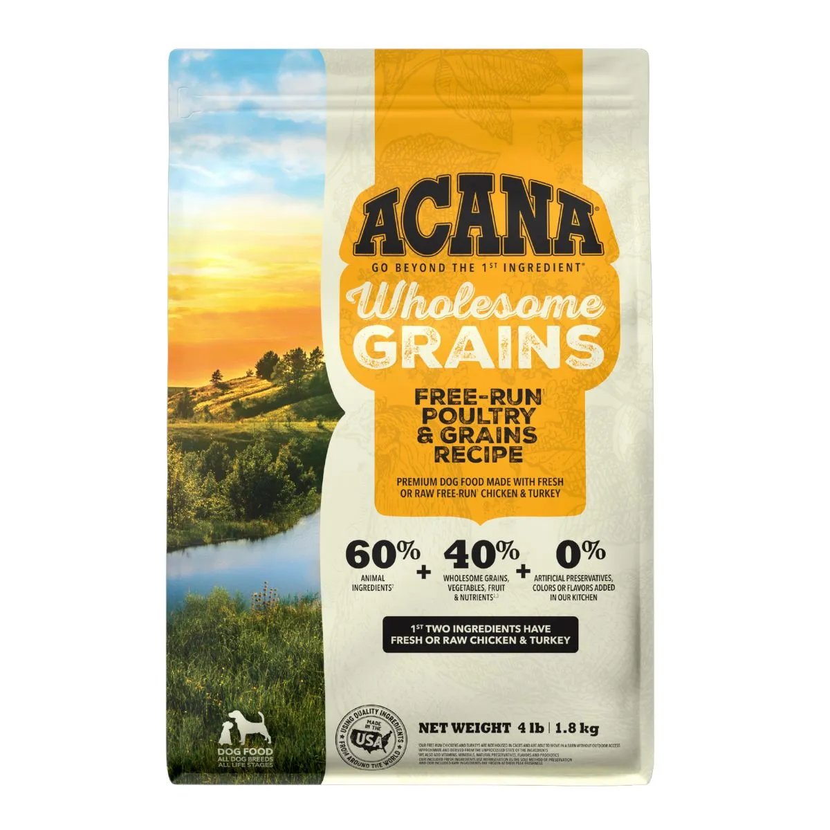 Acana Free Run Poultry Wholesome Grains Dry Dog Food 4lb