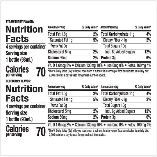 Activia Probiotic Dailies Strawberry and Blueberry Lowfat Probiotic Yogurt Drinks Variety Pack, 3.1 fl oz, 8 Count