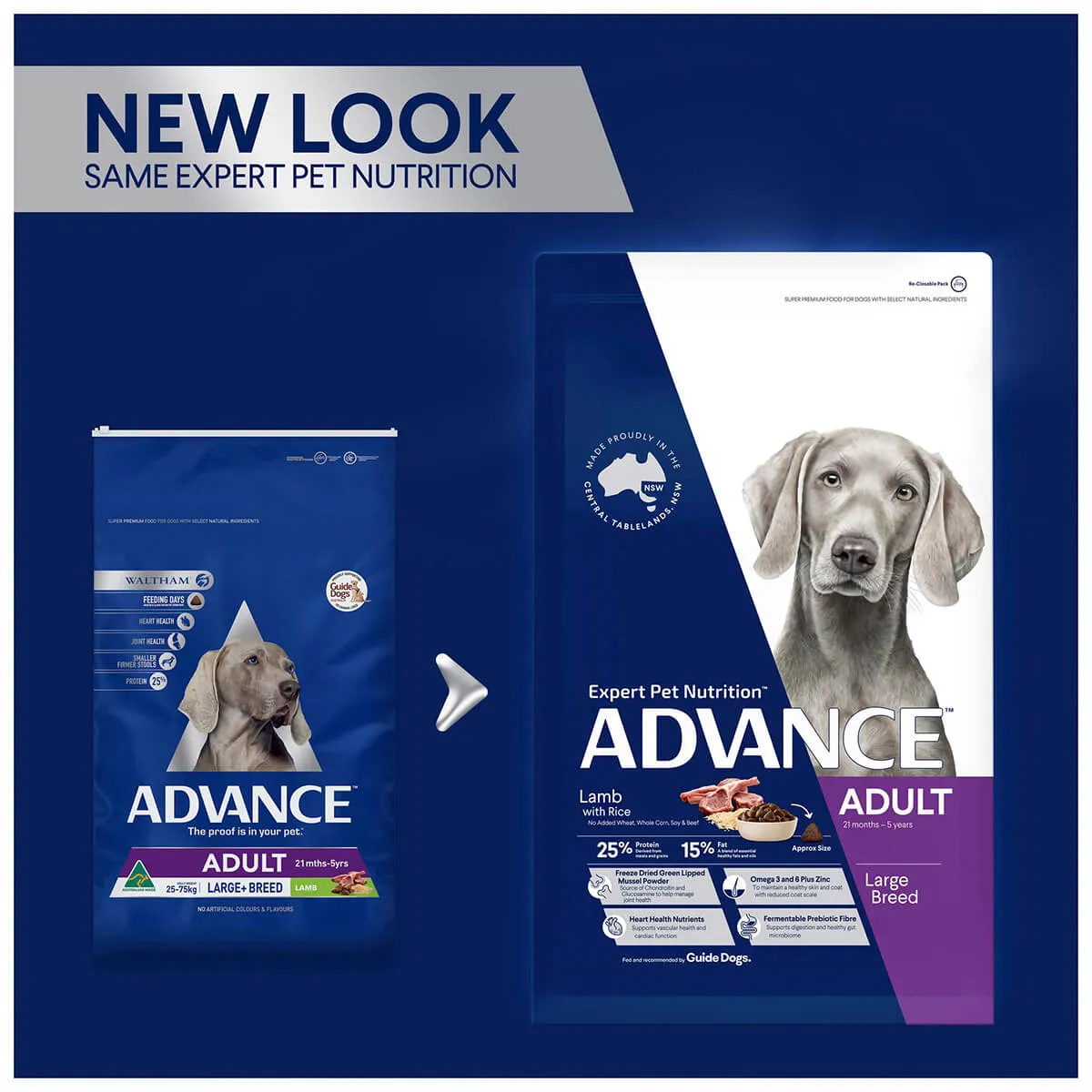 Advance Large Plus Adult Lamb Dry Dog Food 15kg