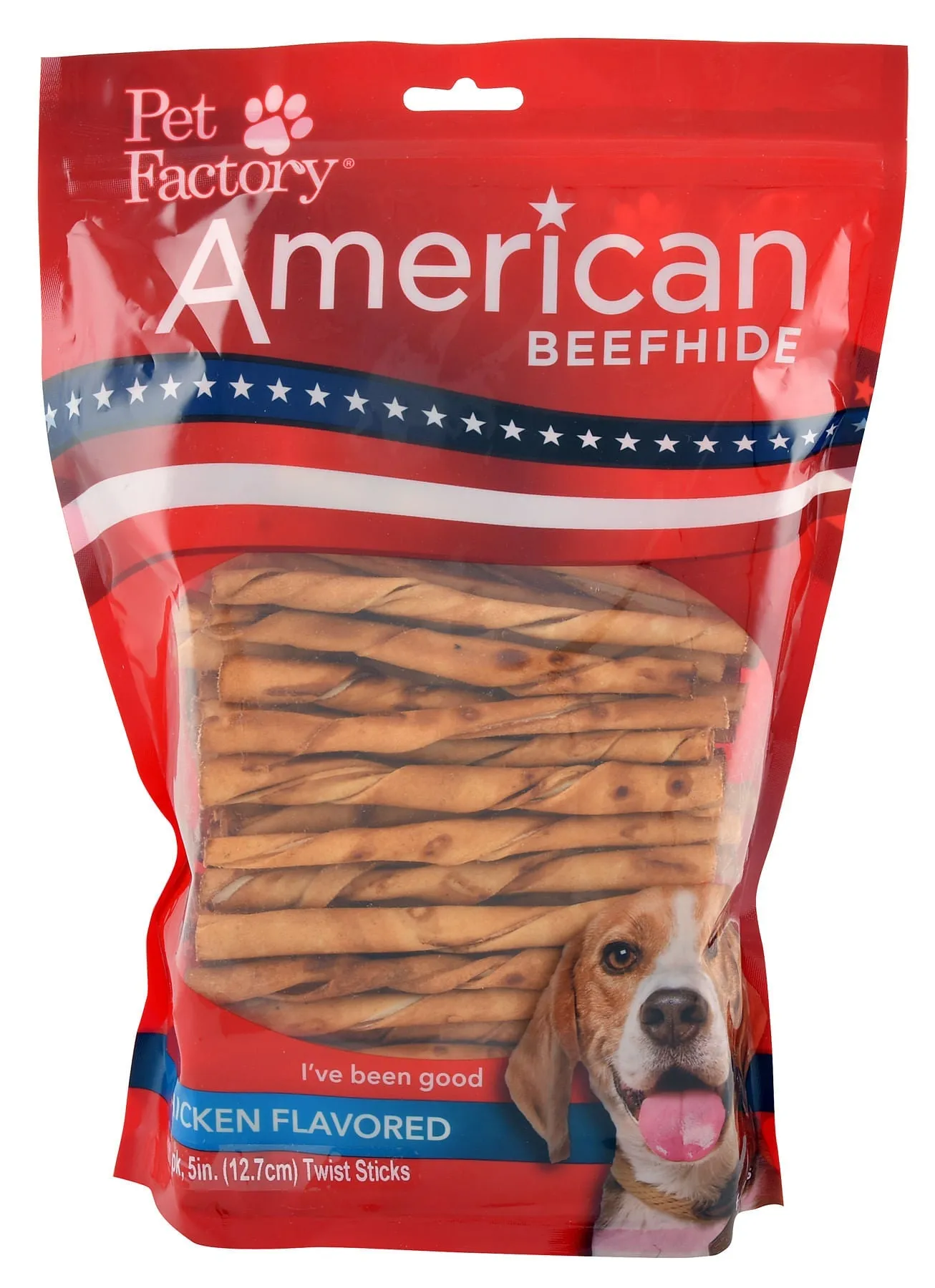 American Beefhide 5" Chicken Flavored Twist Sticks