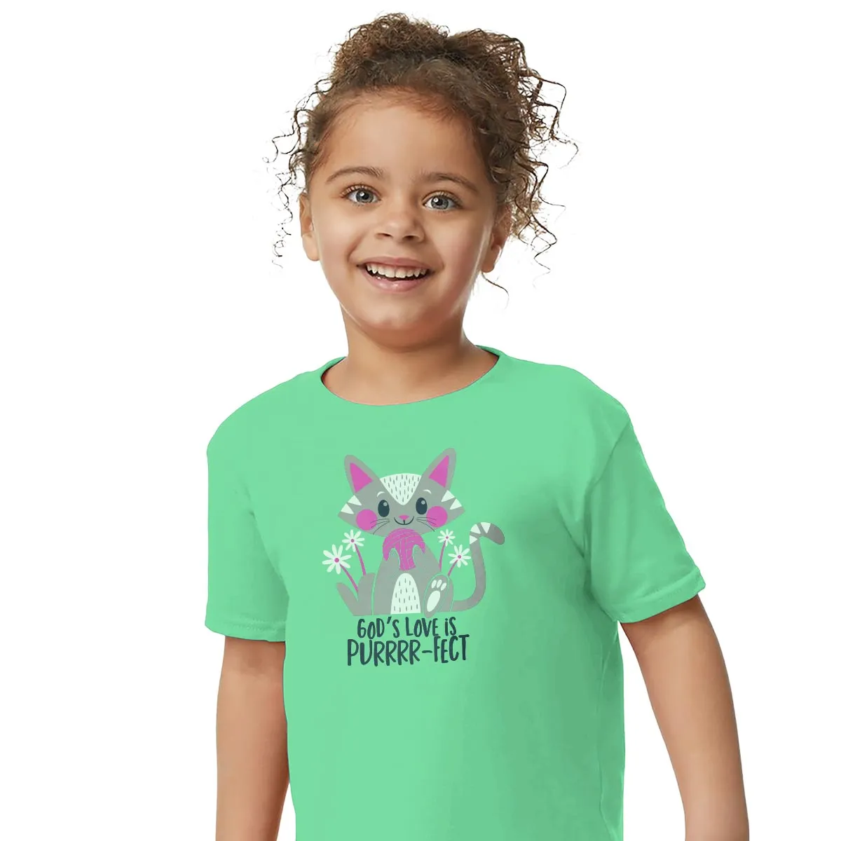 Blessed Girl Kids T-Shirt Kitten