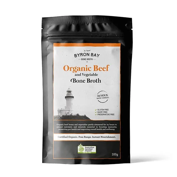 Byron Bay Bone Broth Powdered Organic Beef And Vegetable Broth