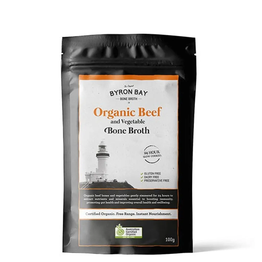 Byron Bay Bone Broth Powdered Organic Beef And Vegetable Broth