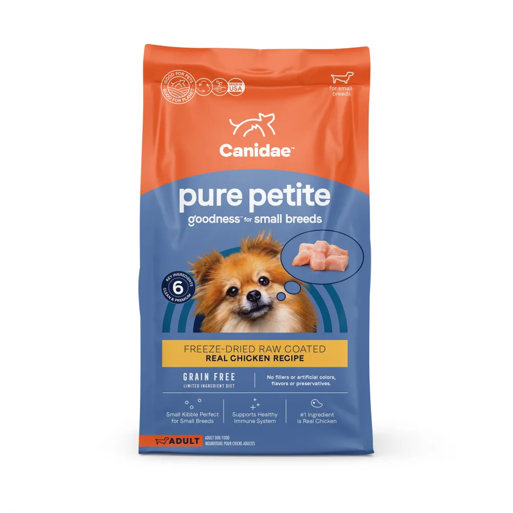 Canidae PURE Petite Small Breed Chicken Recipe Raw Coated Dry Dog Food