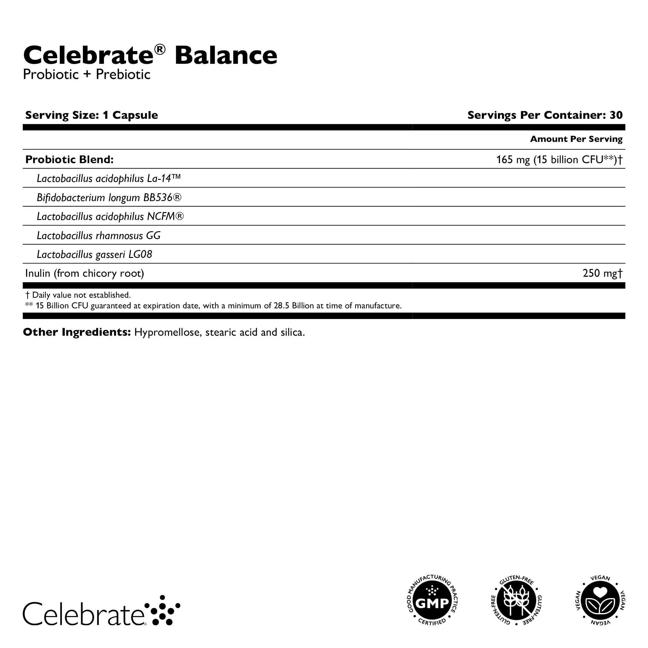 Celebrate® BALANCE Probiotic   Prebiotic