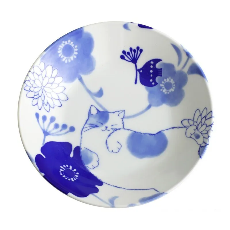 Ceramic-ai: Medium Plate White Sora Cat