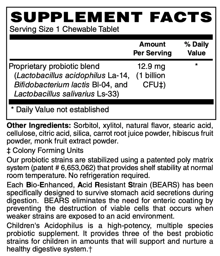 Children's Acidophilus, 60 tab