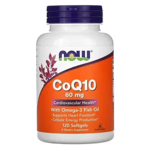 CoQ10 with Omega-3 Fish Oil Now Foods, 120 capsules