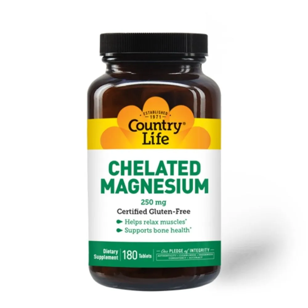 Country Life Chelated Magnesium 250mg 180 Tablets