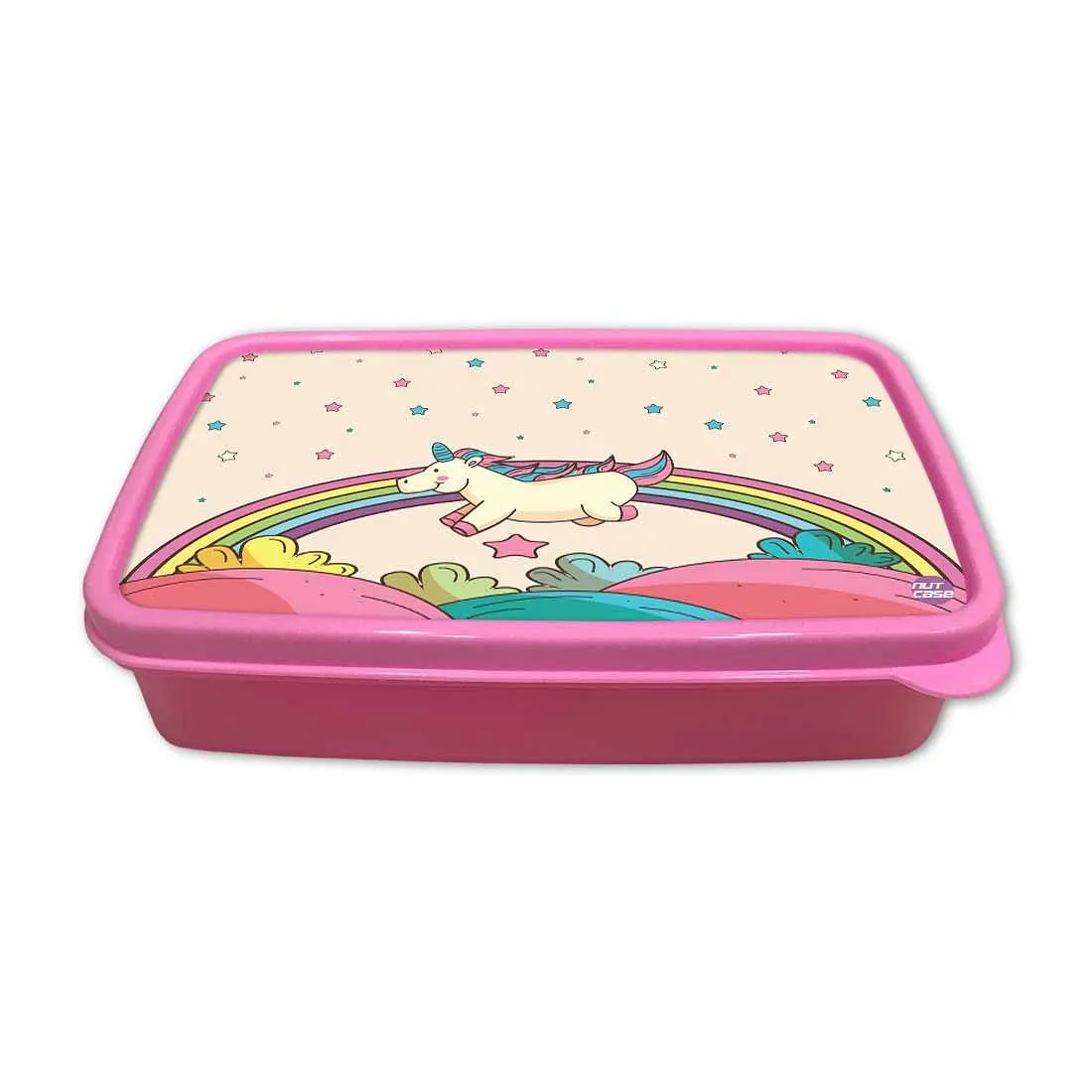 Designer Snacks Storage Box for Kids Girls Lunch Box - Unicorn