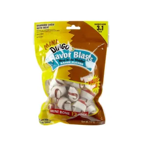 Dingo Mini Flavor Blasts, Bacon, 12-count