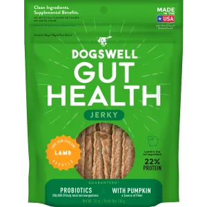 Dogswell Gut Health Jerky Lamb Recipe 10 oz