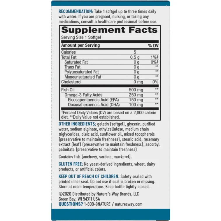 Fisol 500 mg 180 gels by Nature's Way