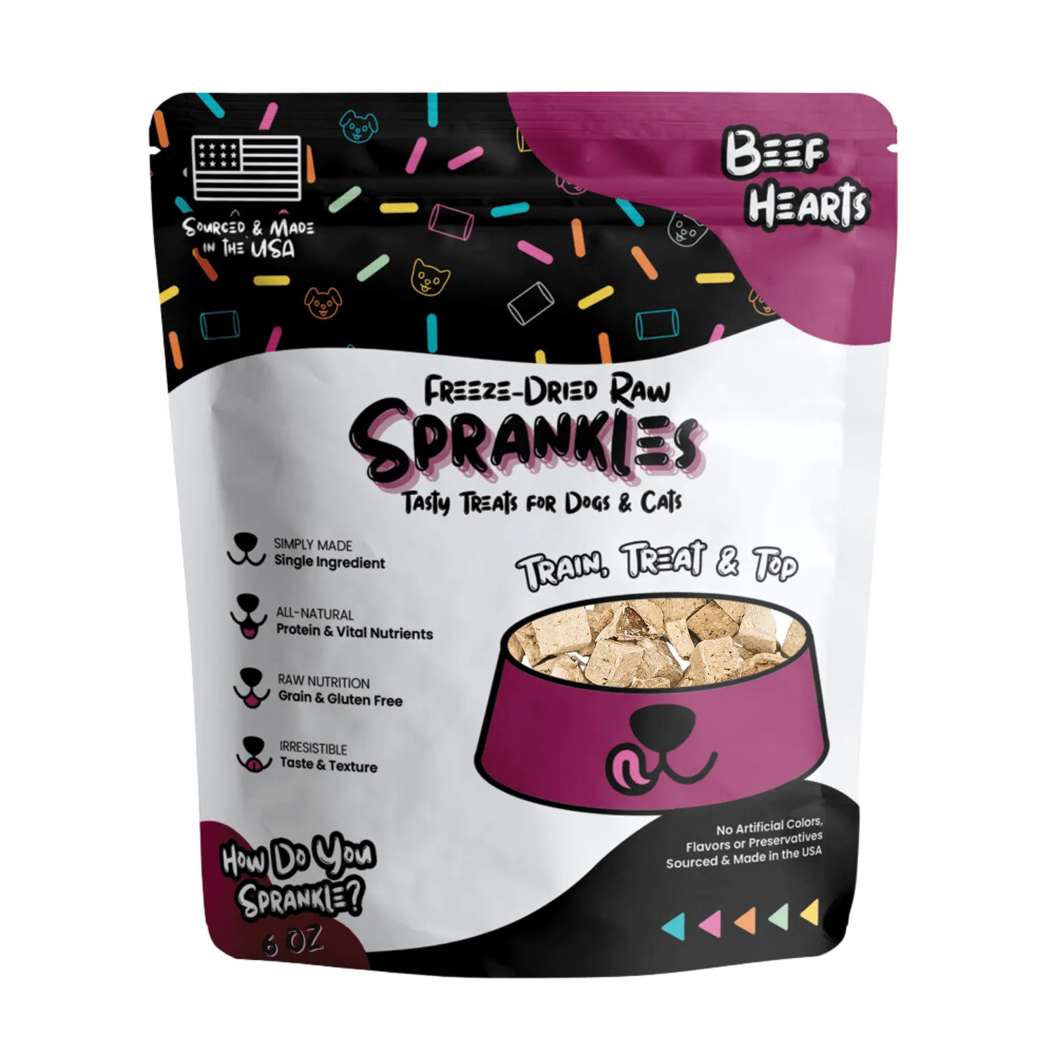 Freeze Dried Beef Hearts Treats for Cats & Dogs