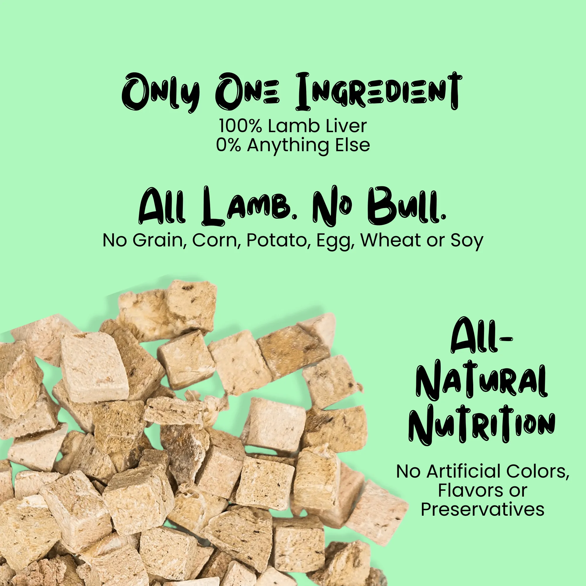 Freeze Dried Lamb Liver Treats for Cats & Dogs