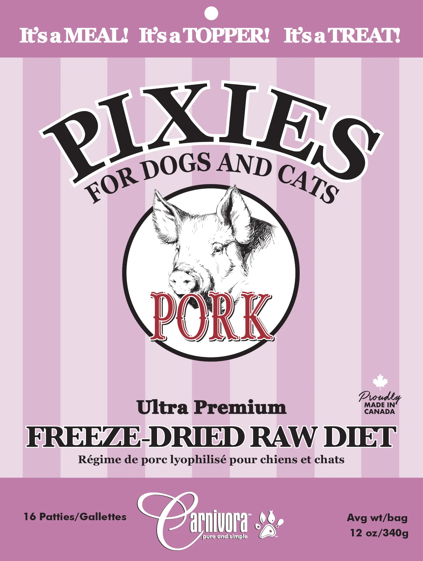 Freeze Dried Raw Pork Diet