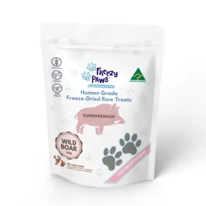 Freezy Paws Freeze Dried Human Grade Wild Boar Dog and Cat Treats 70g