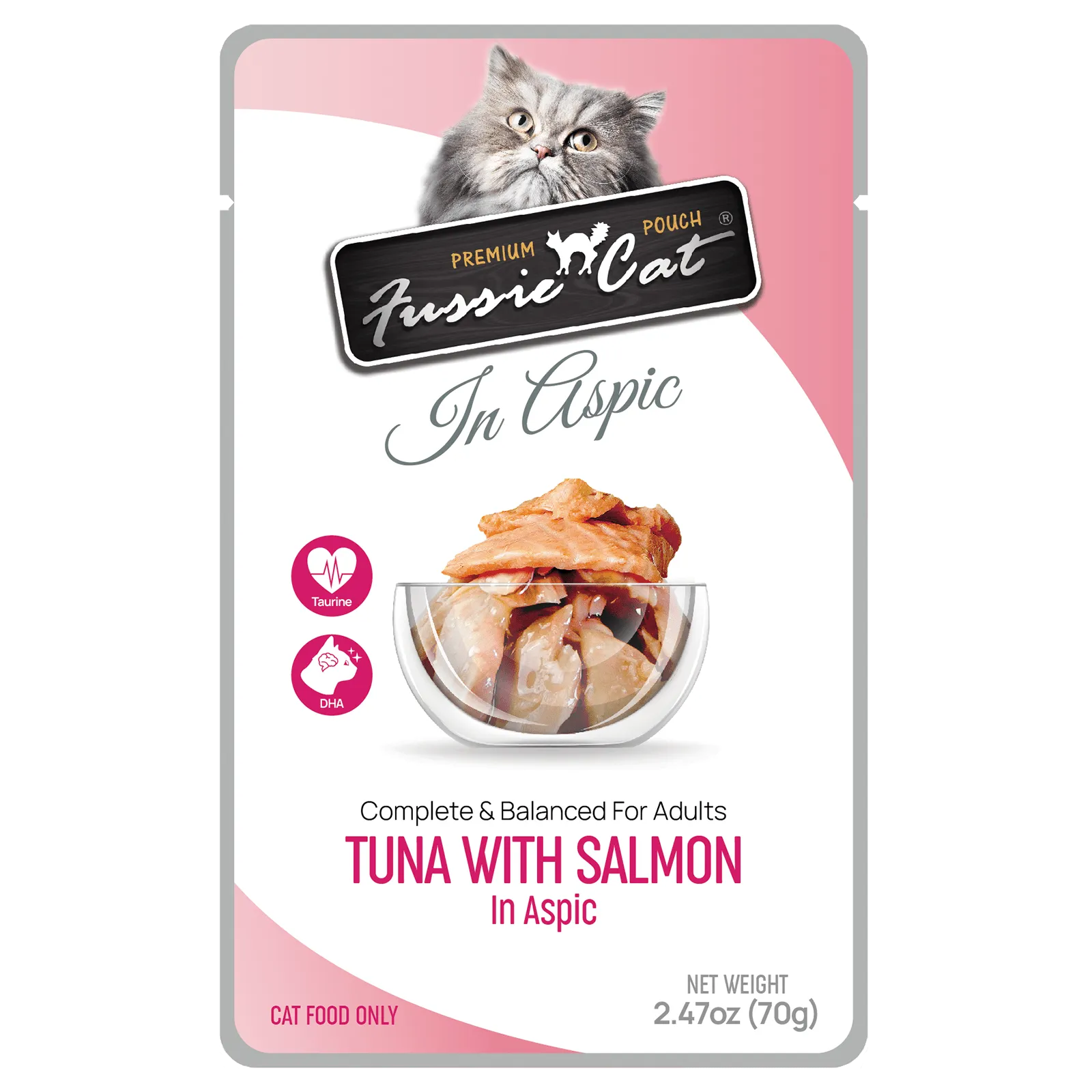 Fussie Cat Premium Pouch Tuna with Salmon in Aspic Cat Food