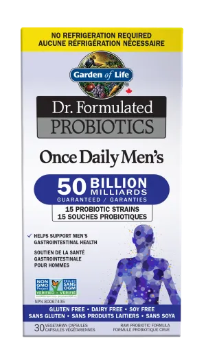 Garden of Life Dr. Formulated Probiotics Once Daily Men's 50 Billion 30 Vegetarian Capsules