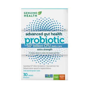 Genuine Health Advanced Gut Health Probiotic 50 Billion 30 Vegetarian Capsules