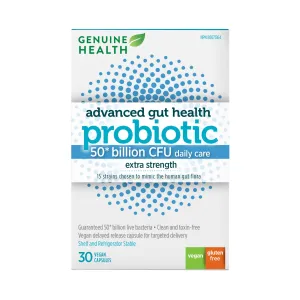 Genuine Health Advanced Gut Health Probiotics, 50 Billion CFU