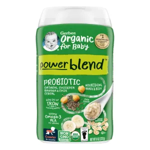 Gerber Powerblend™ Probiotic Oatmeal Chickpea Banana & Chia Cereal (8m )