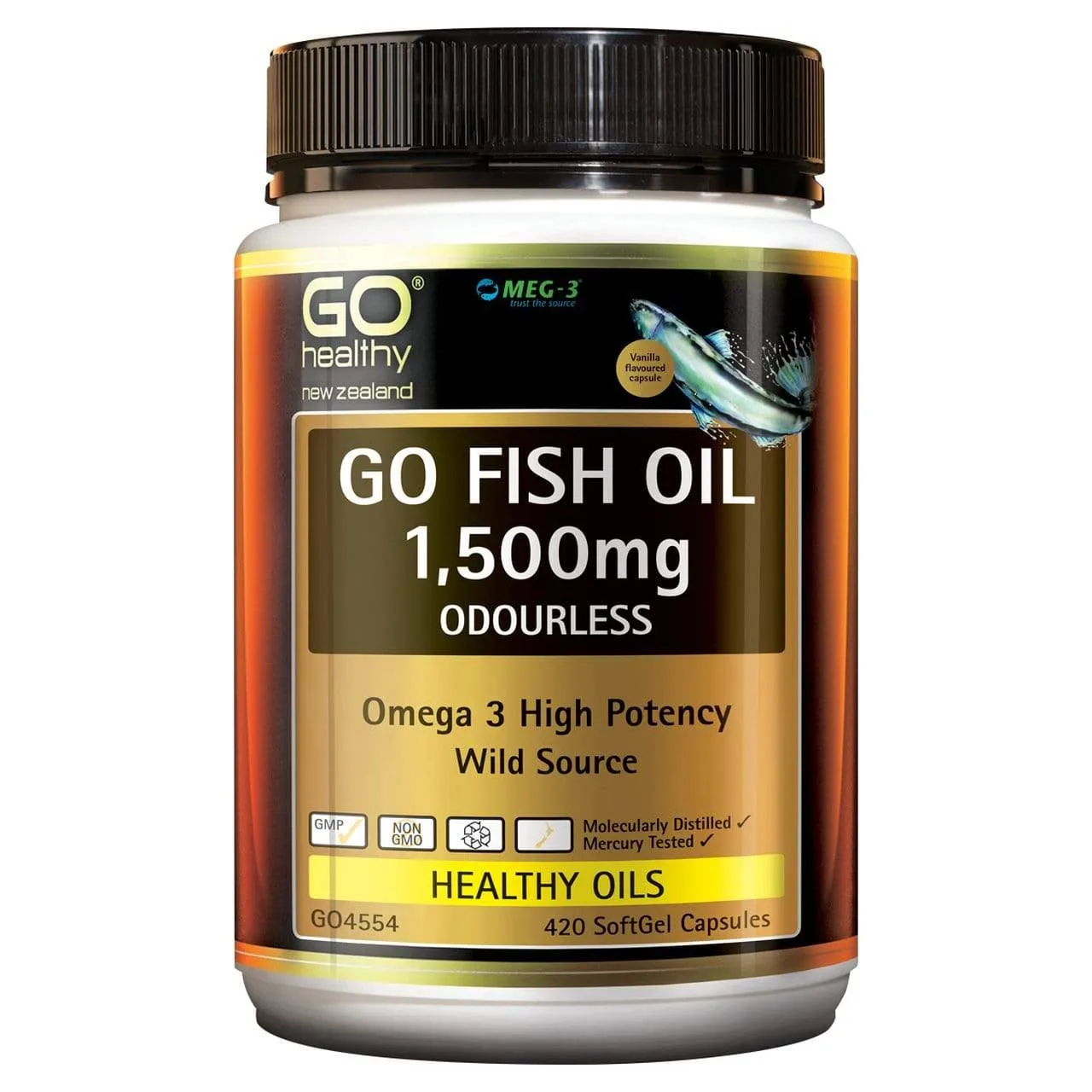 Go Fish Oil 1500mg Odourless