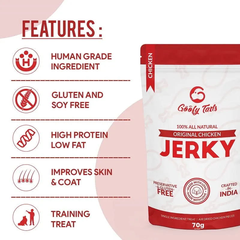 Goofy Tails Original Chicken Jerky Treats for Dogs for > 4 Months