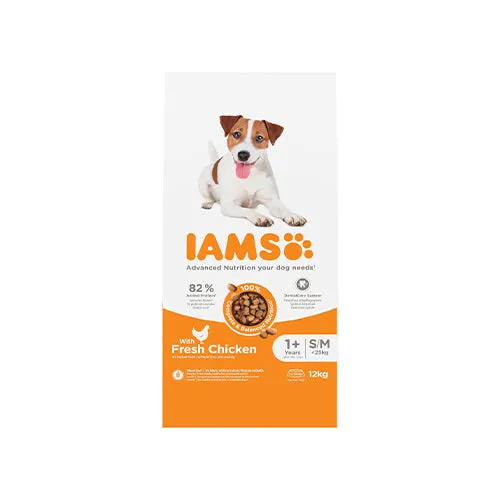 Iams Adult Small/Medium Breed With Chicken 12kg Dry Dog Food