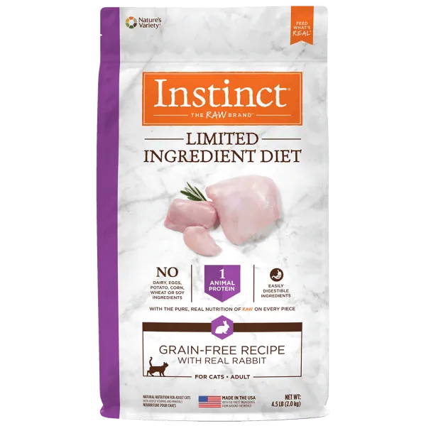 Instinct Limited Ingredient Diet Real Rabbit Recipe Dry Cat Food, 4.5lb