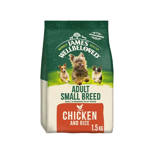 James Wellbeloved Adult Small Breed Chicken & Rice 1.5Kg Dry Dog Food