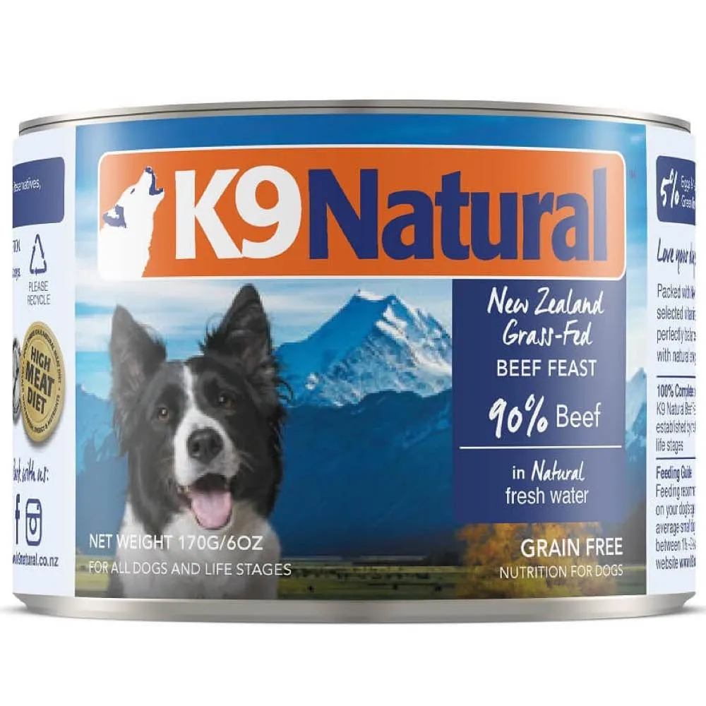 K9 Natural Beef Feast Canned Dog Food 170g