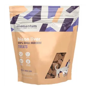 Momentum Freeze-Dried Bison Liver Dog and Cat Treat 4 oz