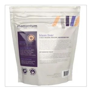 Momentum Freeze-Dried Bison Liver Dog and Cat Treat 4 oz