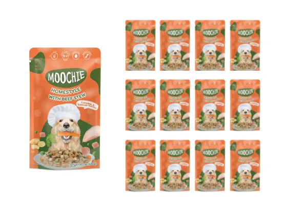 MOOCHIE HOMESTYLE WITH BEEF STEW 120gX12 POUCHS