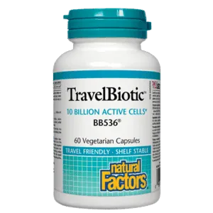 Natural factors - travel biotic, bb536, 10 billion, 60 vegetarian capsules