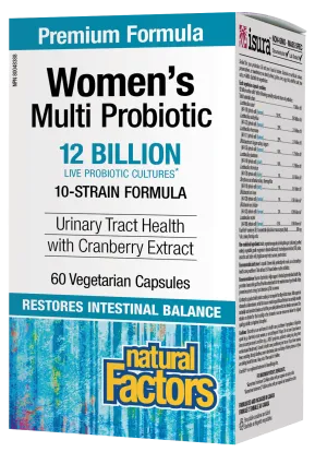 Natural Factors Women's Multi Probiotic 12 Billion 60 Vegetarian Capsules