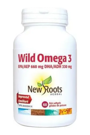 New Roots Wild Omega 3 EPA 660mg DHA 330mg 60s