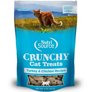 Nutrisource Crunchy Cat Treat - Turkey & Chicken 3oz