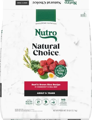 NUTRO NATURAL CHOICE Adult Dry Dog Food, Beef & Brown Rice Recipe