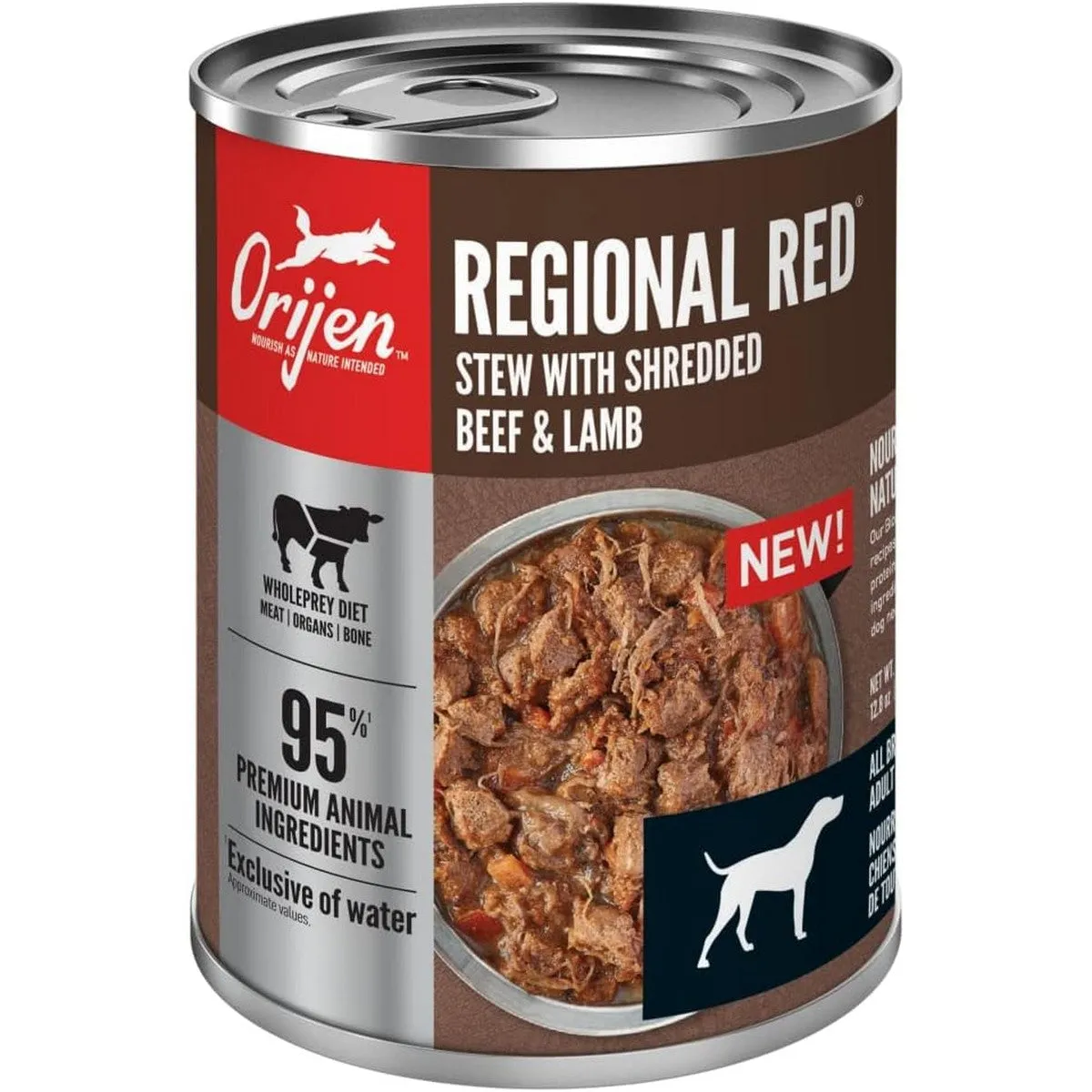 Orijen Regional Red Stew with Shredded Beef & Lamb Canned Dog Food 12.8oz