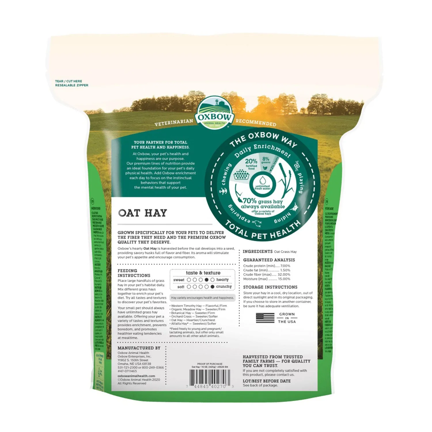 Oxbow Oat Hay 425g