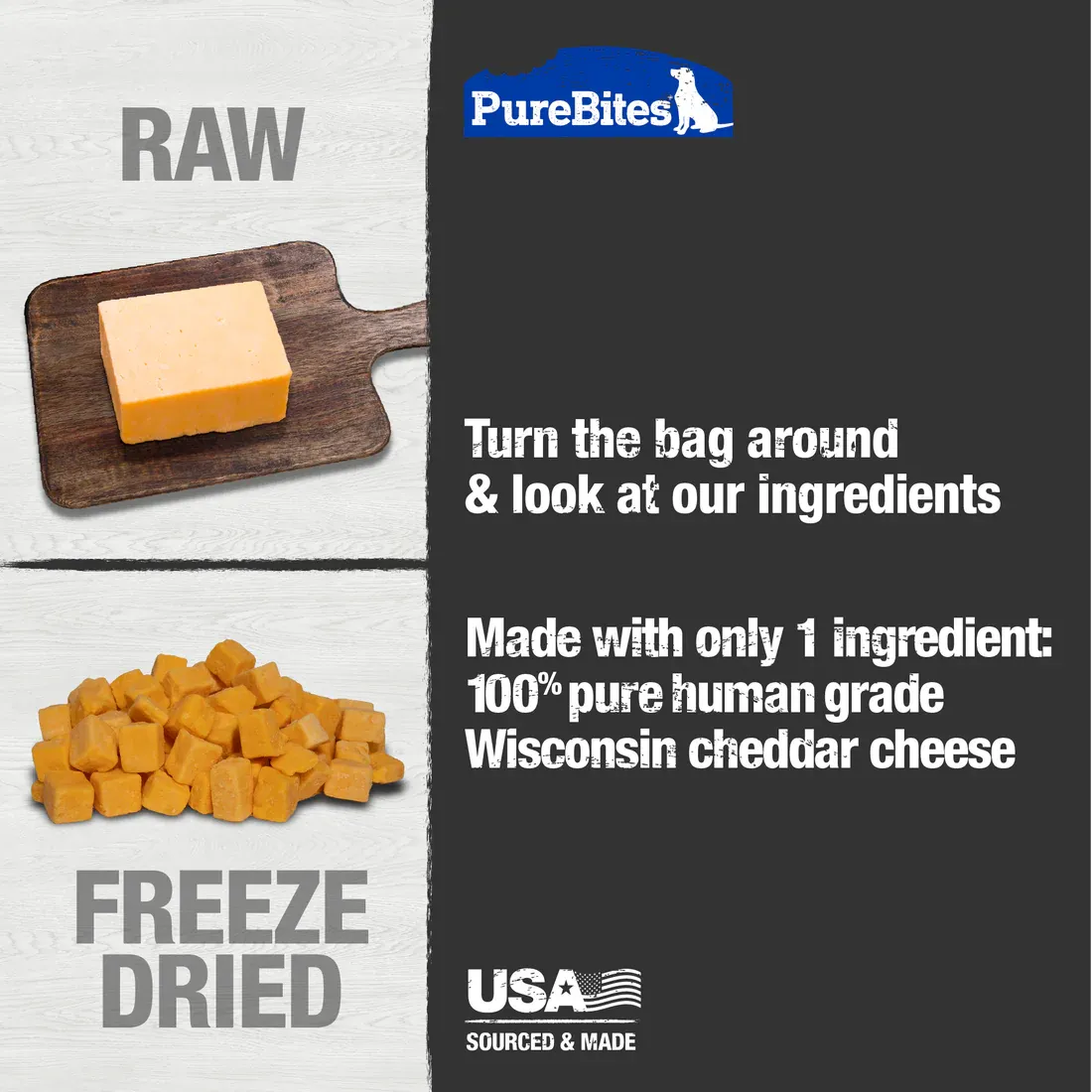 Pure Bites - Dehydrated Cheddar Cheese