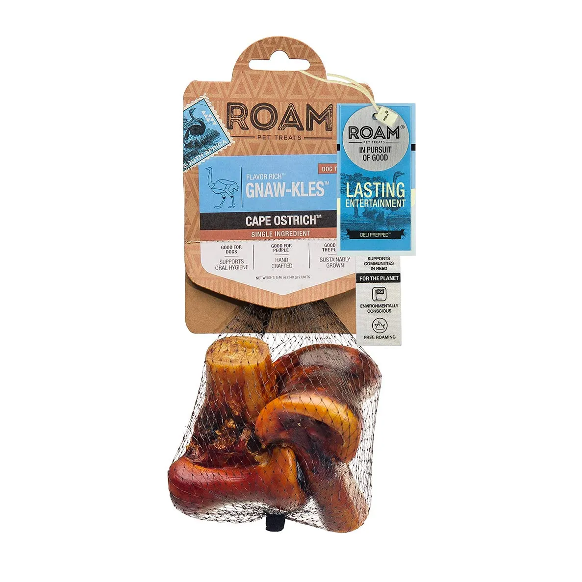 Roam Dog Treats Gnawkle Cape Ostrich