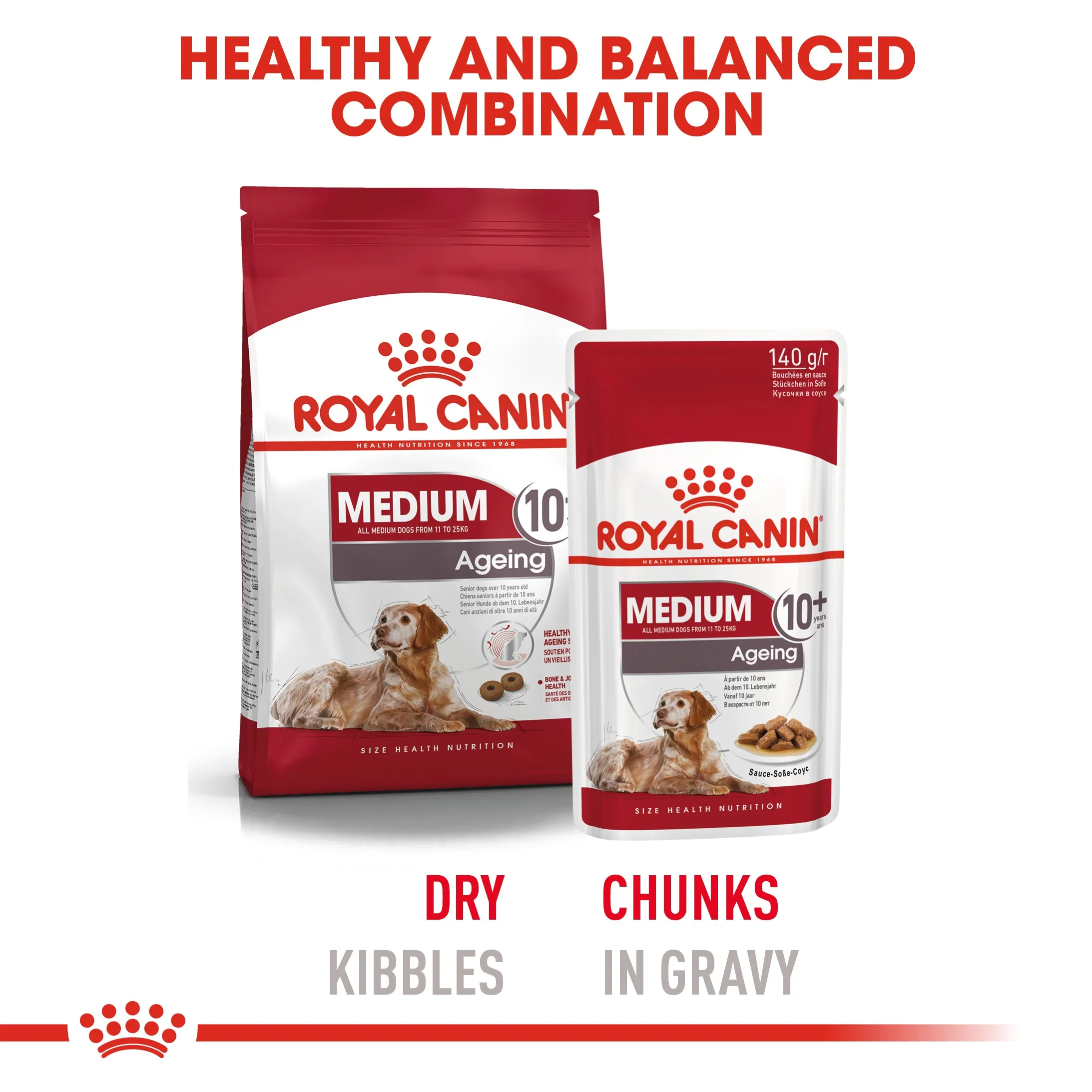 Royal Canin Medium Ageing in Gravy Pouch 140g