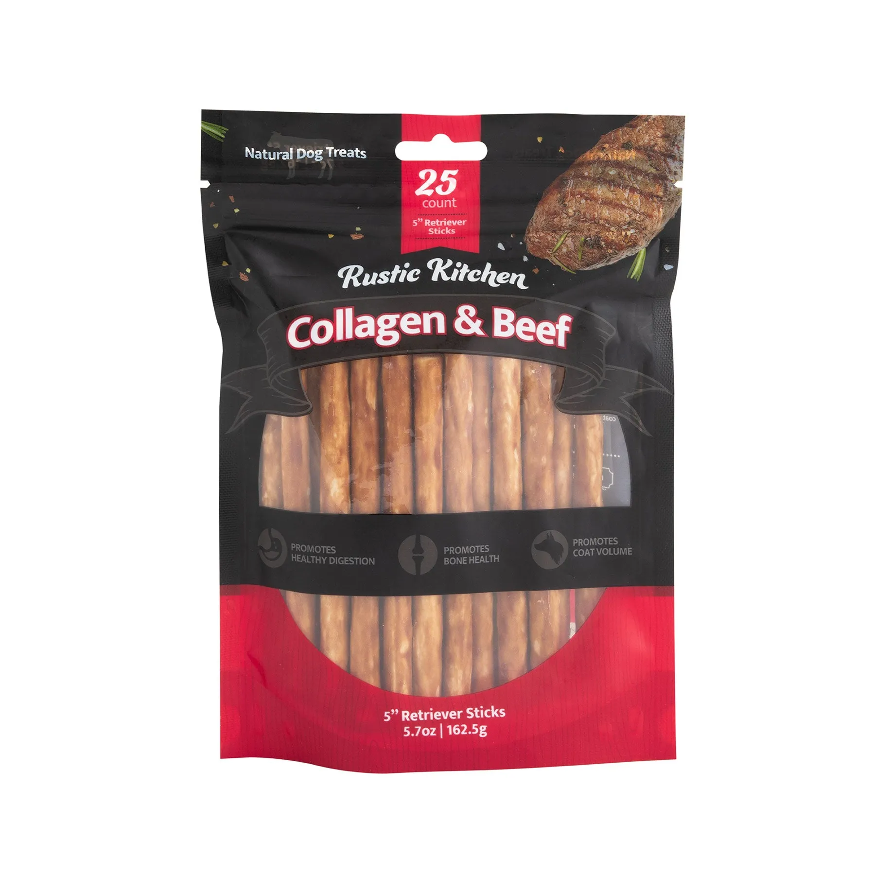 Rustic Kitchen Collagen Retriever Sticks Beef Flavored Dog Treats