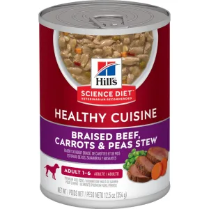 Science Diet Adult Healthy Cuisine Braised Beef, Carrots & Peas Stew Wet Dog Food