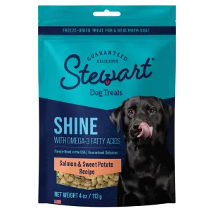 Stewart Shine Salmon & Sweet Potato w/ Omega-3 Fatty Acids Freeze-Dried Treats For Dogs (4 oz)