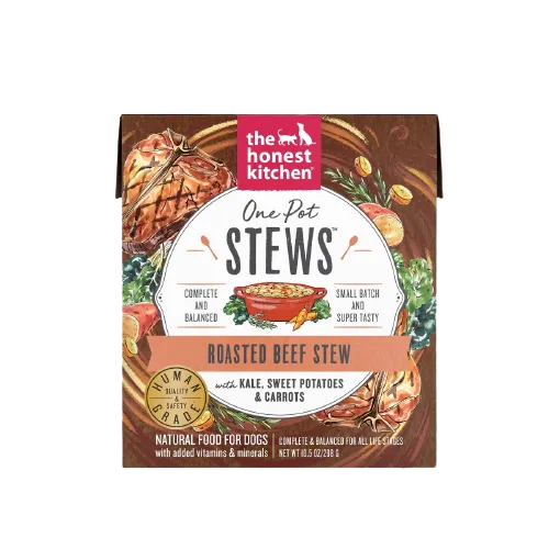 The Honest Kitchen One Pot Stew Roasted Beef Stew with Kale, Sweet Potatoes & Carrots for Dogs